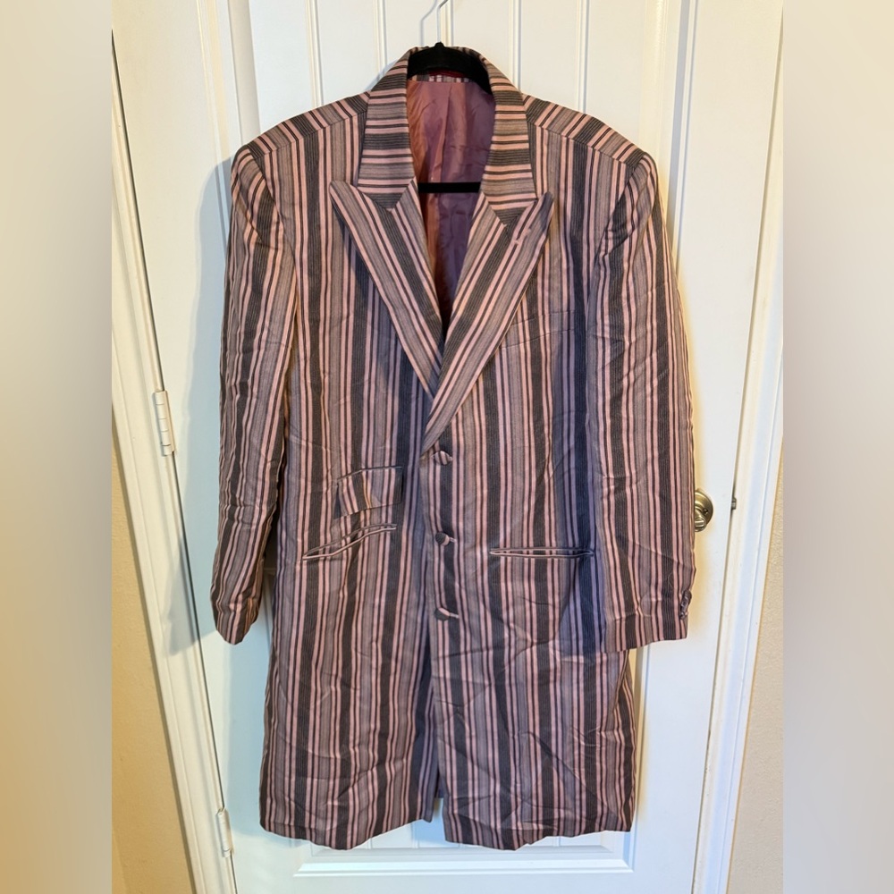 Vitaliano Super 150 Pink Stripped Jacket 42L